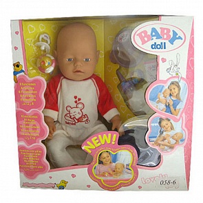 Функциональный пупс Baby Doll, пьет, писает, сосет соску (Shantou Gepai, B1407520 (8) 